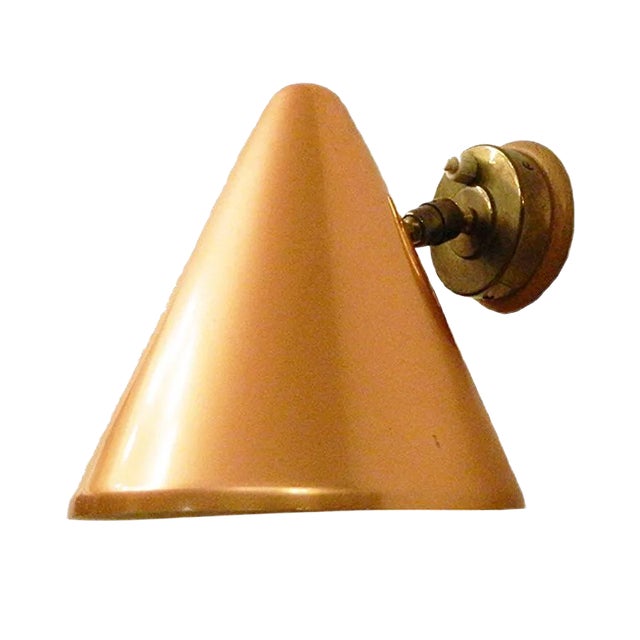 Gold Aluminum Sconce by Franz Hagenauer for Werkstätte Hagenauer Wien, 1950s For Sale