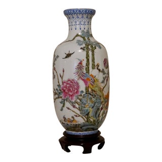 Mid 18th Century Chinese Famille Rose Porcelain Vase For Sale