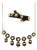 19th Century Choker and Brooch in 18k Gold and Diamonds, Set of 2 For Sale