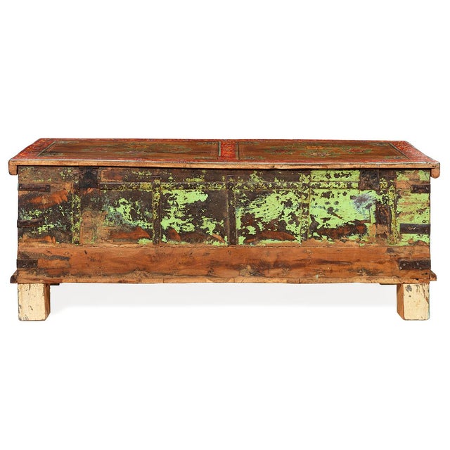 1920s Vintage Floral Blanket Chest, 1920s For Sale - Image 5 of 7