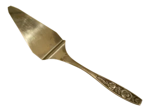 Stainless Steel Rose Pattern Handle Cake Server