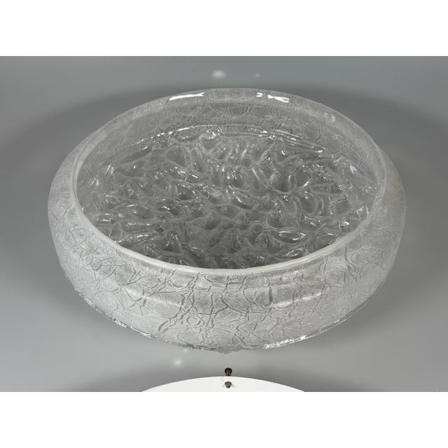 Space Age Ceiling Lamp in Ice Glass from Doria Leuchten, Germany, 1970s For Sale - Image 18 of 18