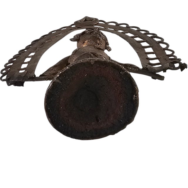 Indian Vintage Dhokra Tribal Bronze Hindu Deity Figurine, Lost-Wax Cast, India, 4.25" For Sale - Image 3 of 5