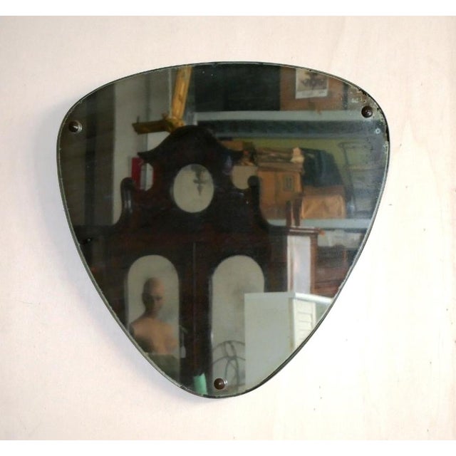 Italian Modernist Triangular Mirror, 1950s-1960s For Sale - Image 3 of 11