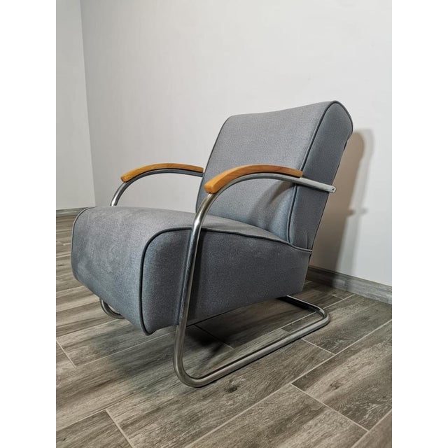 Bauhaus Lounge Chair from Mücke Melder, 1940s, in Restored conditions. Designed 1920 to 1949 I have official proof of...