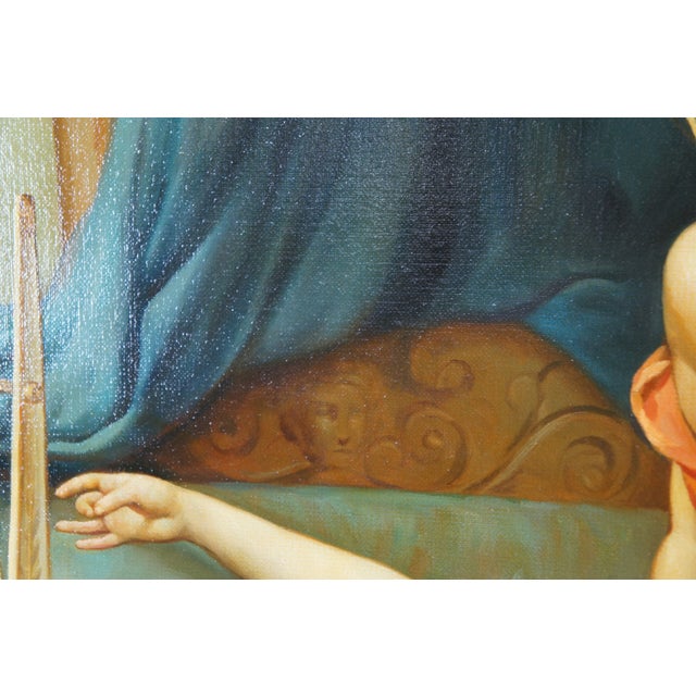 Sappho and Phaon Contemporary School Oil Painting After Jacques-Louis David 72" For Sale - Image 9 of 12