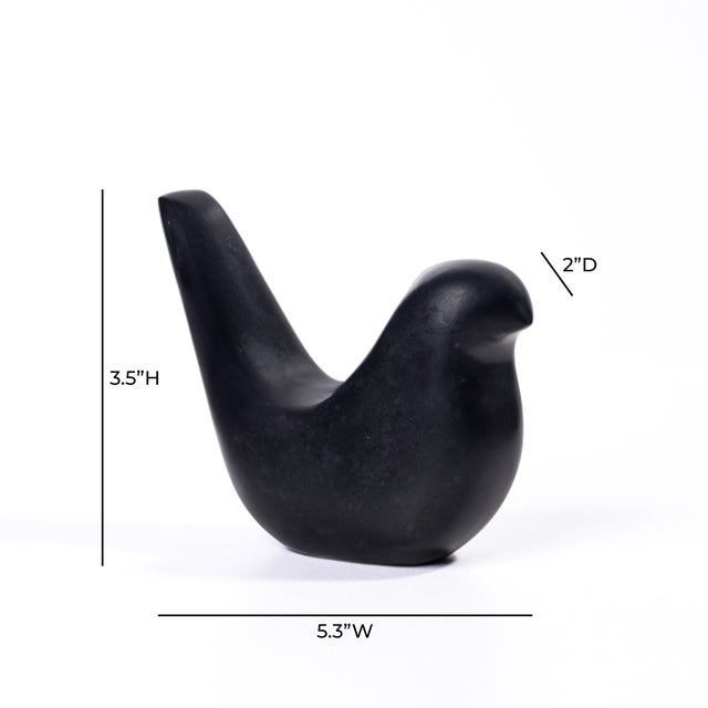 2020s Black Marble Bird Statue For Sale - Image 5 of 5