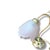 Vintage Art Nouveau Style Brass and Frosted Glass Flower Table Lamp For Sale - Image 6 of 9