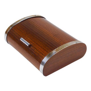 Large Art Deco Jewelry Storage Cigarette Box with Roll Top attributed to Carl Auböck, Vienna, 1930s For Sale