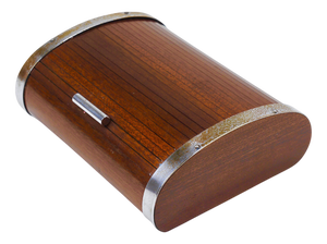 Large Art Deco Jewelry Storage Cigarette Box with Roll Top attributed to Carl Auböck, Vienna, 1930s