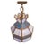 A wonderful pair of Tiffany style stained glass blue small ceiling light fixtures. The fixtures are like little small...