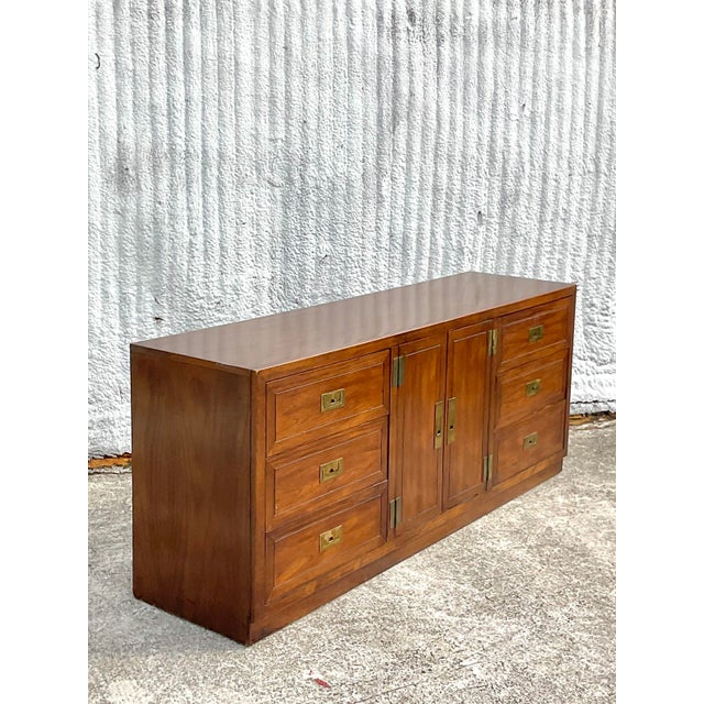 Wood Vintage Boho Dixie “Act Ii” Campaign Credenza For Sale - Image 7 of 13