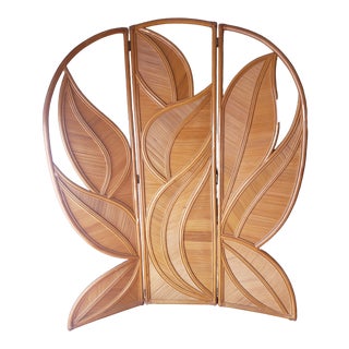 Vintage Split Reed Room Divider For Sale