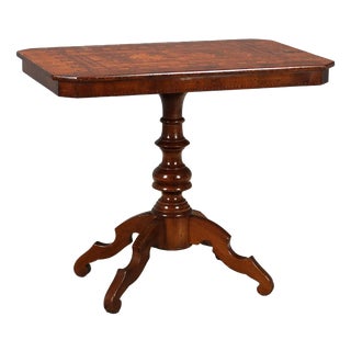 Rolo Style Walnut Center Table For Sale
