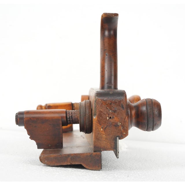 Brown Antique Wooden Plow Molding Plane For Sale - Image 8 of 9