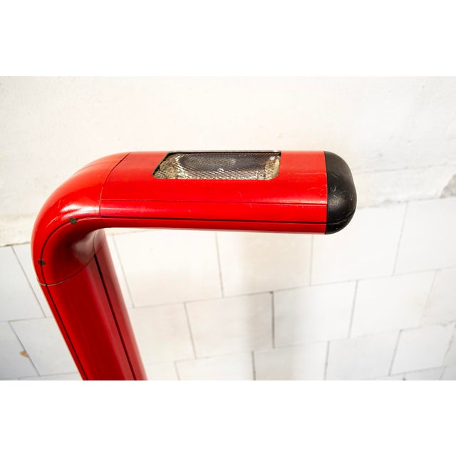 Vintage Halogen and Neon Cast Aluminum Lamp, 1970s For Sale - Image 4 of 9