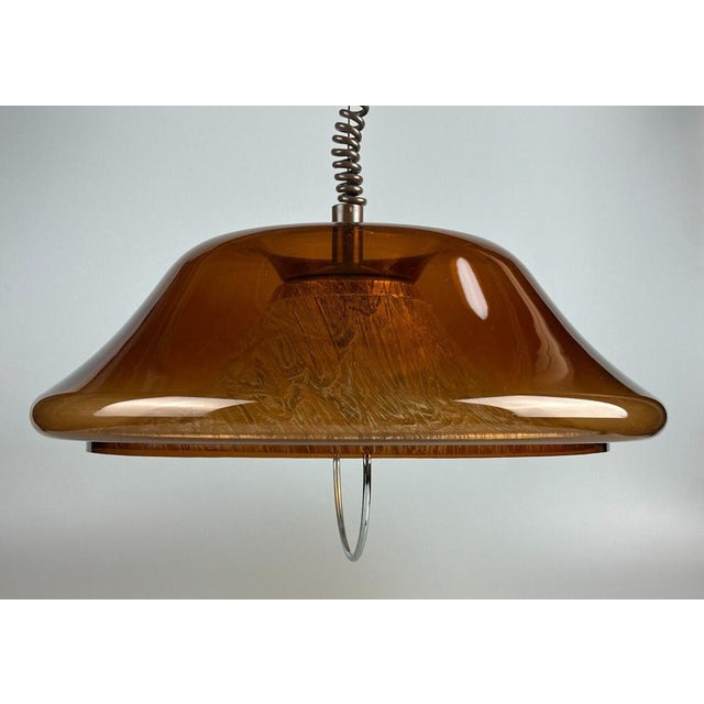 Space Age Hanging Lamp in Acrylic, Plastic & Metal, 1970s For Sale - Image 9 of 18