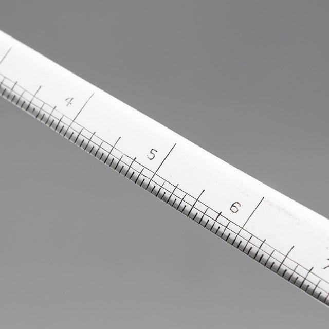 Antique 20th Century English Silver Letter Opener & Measure, 1918 For Sale - Image 4 of 13