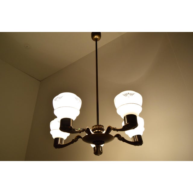 Art Deco Chandelier, Germany, 1930s For Sale - Image 12 of 16