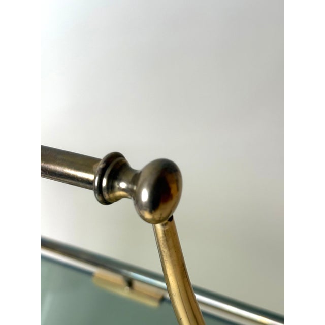 Italian Brass and Smoked Glass Magazine Rack, Italy, 1960s For Sale - Image 11 of 13