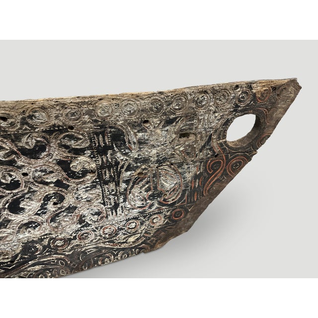 Andrianna Shamaris Ancient Hand Carved Wooden Panel For Sale - Image 14 of 18