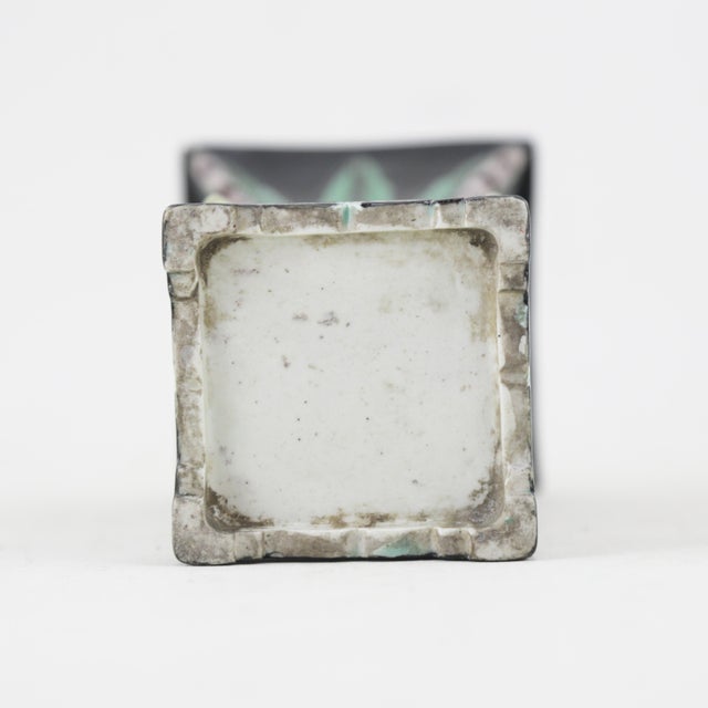 Chinese Porcelain Archaistic-Style Green and Black Glazed Vase With Taotie Motif For Sale - Image 10 of 12