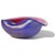 Beautiful vintage Murano hand blown sapphire blue over bright pink, and gold flecks, Italian art glass decorative bowl....