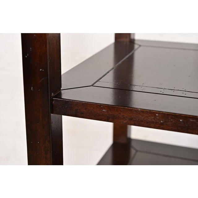 Wood Baker Furniture Modern Regency Mahogany Étagère For Sale - Image 7 of 10