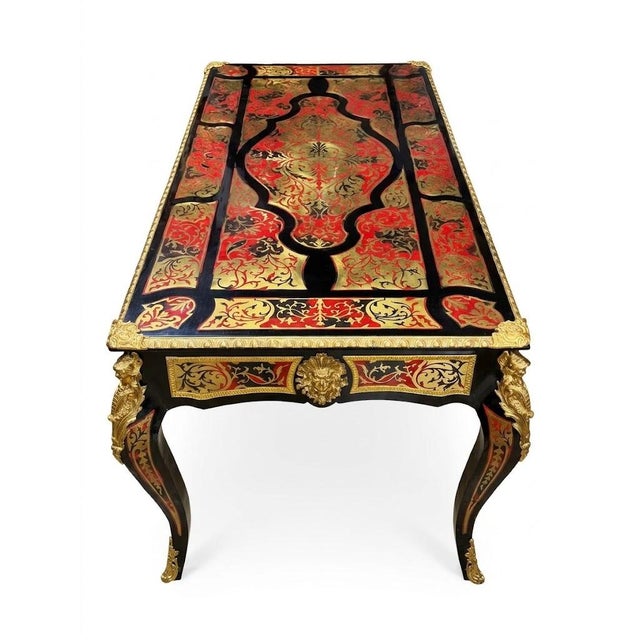 19th Century Boulle Writing Desk, France, 1890s For Sale - Image 3 of 7