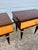 Mid-Century Modern 1950's Macassar / Burl Wood Pair of Nightstands For Sale - Image 9 of 12
