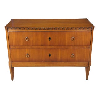 Antique German Biedermeier Cherry Dresser Chest of Drawers Console Commode 46" For Sale