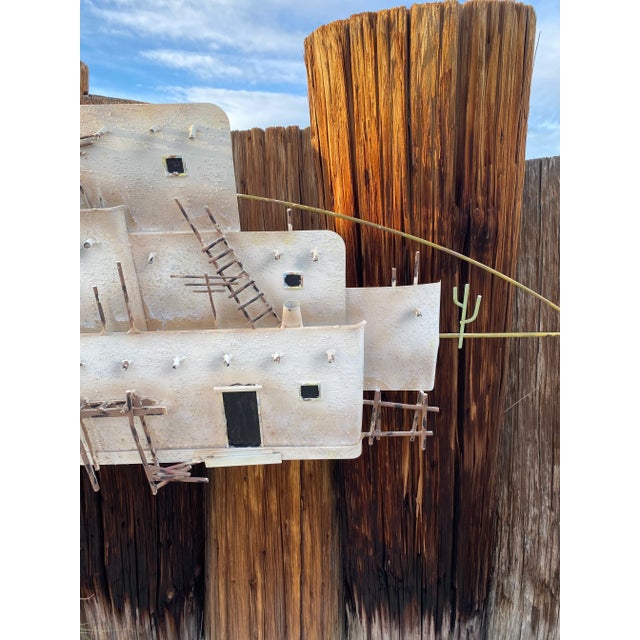 Curtis Jere Artisan Associates Pueblo Metal Wall Sculpture, Signed 1987 Chairish