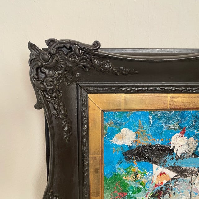 Black Felix Bachmann, Abstract Composition, Acrylic & Mixed Media on Board, 2022, Framed For Sale - Image 8 of 11