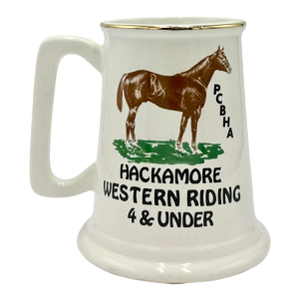 Vintage Quarterhouse Show 1977 Equestrian Horse Ceramic Mug