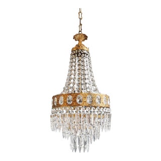 1940s Empire Style Sac a Pearl Chandelier For Sale