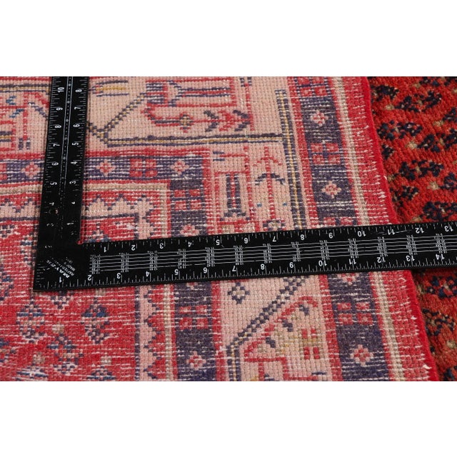 Textile Vintage Red Persian Mahal Rug, 03'06 X 10'00 For Sale - Image 7 of 10