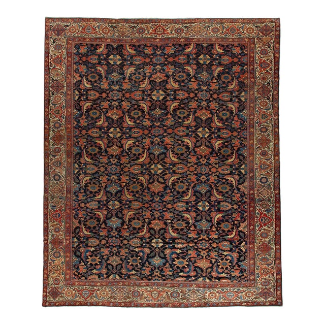 Masculine Large Antique Persian Mahal Sultanabad Rug, Early 20th Century - 13' x 16' For Sale