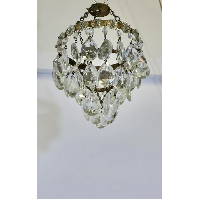 Small 3-Tier Waterfall Chandelier, 1920s For Sale - Image 8 of 8