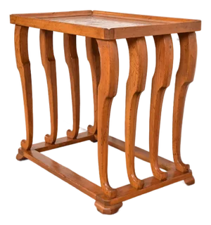 Baker Furniture Modern Art Deco Sculptural Burl Wood End Table or Nightstand