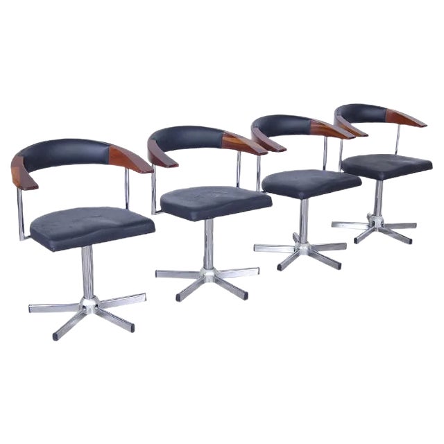 Hairdressing Salon Armchairs from Maletti, 1990s, Set of 4 For Sale