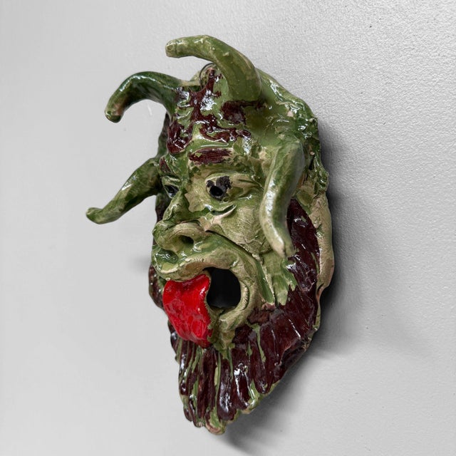 Apotropaic Ceramic Mask by Gennaro Condurso, Seminara, Italy, 2010s For Sale - Image 6 of 10