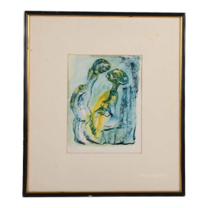 Framed Signed J. Akston "Do You Mean It?, 1970" Mixed Media