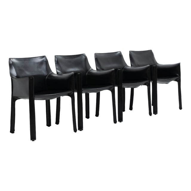 CAB 413 Armchairs by Mario Bellini for Cassina, 1990s, Set of 4 For Sale