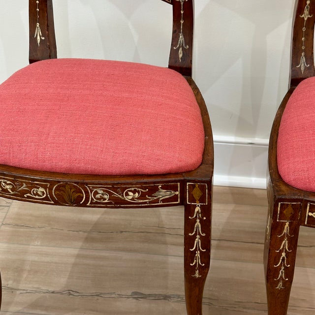 Pair of Early 19th Century Italian Painted Side Chairs For Sale - Image 10 of 10