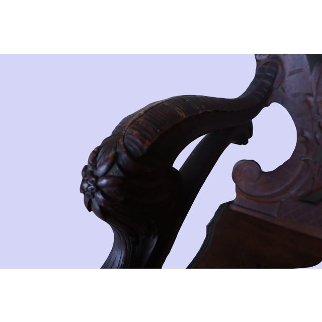 Antique Swiss 19th Century Black Forest Hunting Arm Chair For Sale - Image 13 of 18