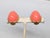 1980s Vintage Signed Alexis Kirk Cabochon Faux-Coral Clip Earrings-2 Pieces For Sale - Image 5 of 10