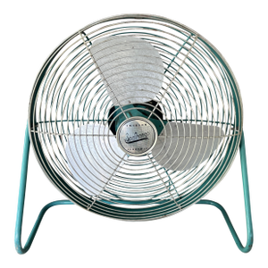 Vintage Emerson Seabreeze Electric Fan Turquoise Metal Frame 24"