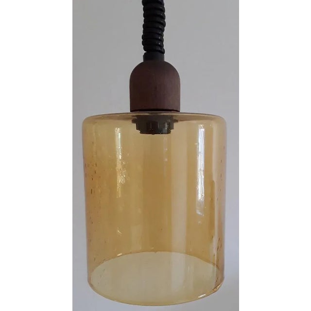 Vintage Yellow Glass Ceiling Lamp, 1970s For Sale - Image 3 of 6