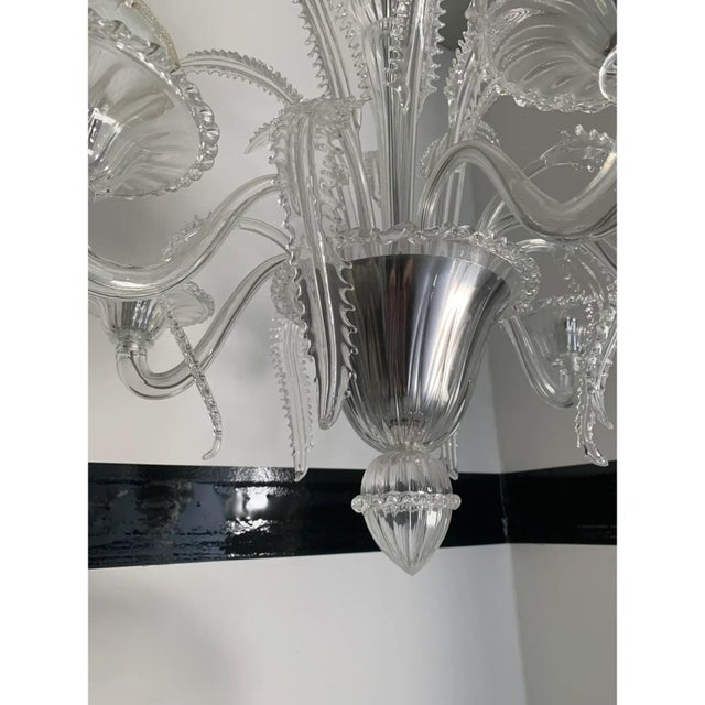 Transparent Murano-Style Venetian Glass Chandelier by Simoeng For Sale - Image 12 of 14