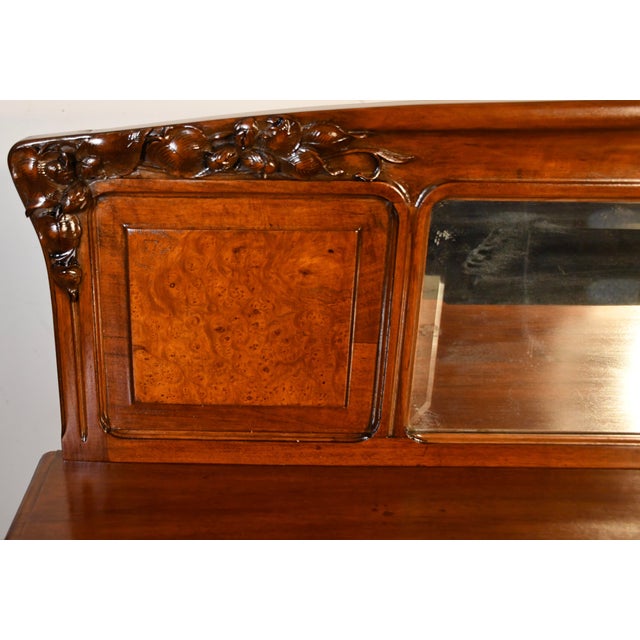 We are pleased to offer this beautiful Antique French server / sideboard, from the 1900s. This sideboard is made of Walnut...